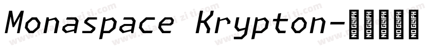 Monaspace Krypton字体转换